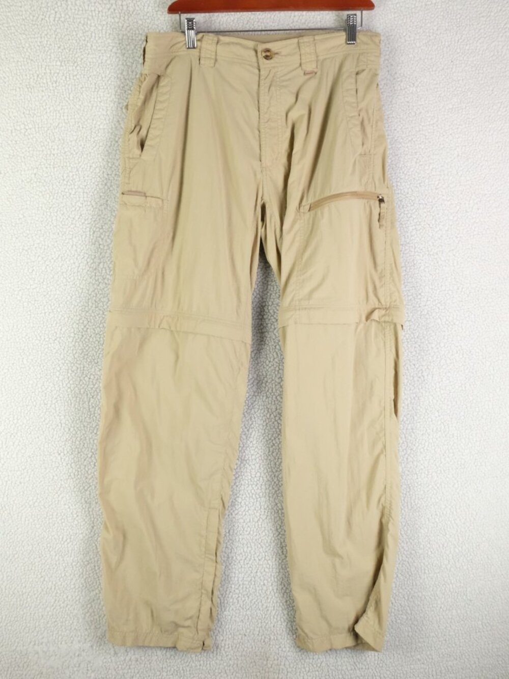 Exofficio Convertible Cargo Pants Mens 32X32 Beige Nylon Lightweight Bug Away